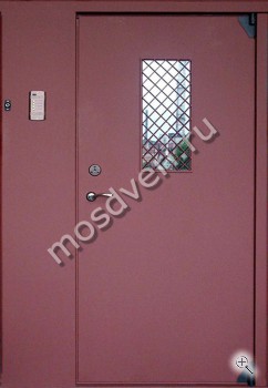 Подъездная дверь с домофоном и стеклопакетом - купить от производителя Мосдвери Подъездная дверь с домофоном и стеклопакетом