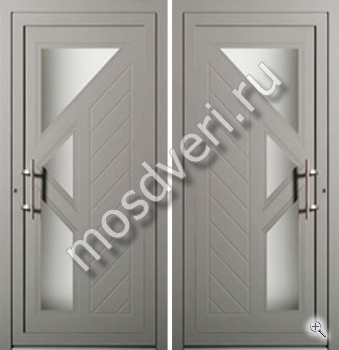 Остекленная уличная дверь с гладким МДФ - купить от производителя Мосдвери Остекленная уличная дверь с гладким МДФ